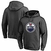 Men's Customized Edmonton Oilers Dark Gray All Stitched Pullover Hoodie,baseball caps,new era cap wholesale,wholesale hats